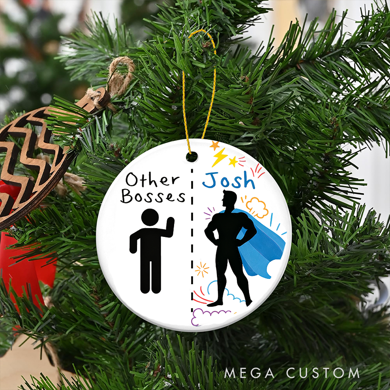 Personalized Christmas Ornament with Other Boss You Design Gift for Boss