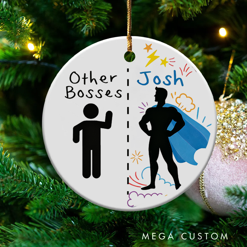 Personalized Christmas Ornament with Other Boss You Design Gift for Boss