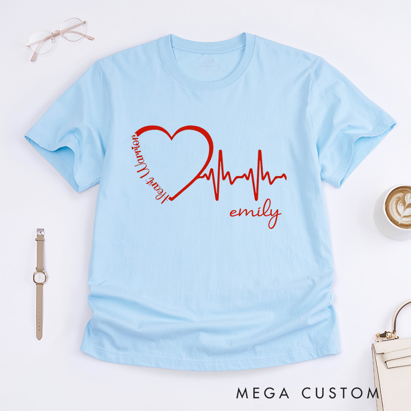 Personalized Heart Disease T-Shirt Heart Warrior Gift Uplifting Gift for Friend