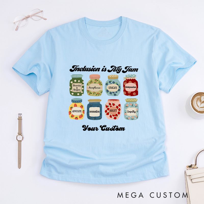 Personalized Inclusion Is My Jam Special Education Autism Awareness T-Shirt