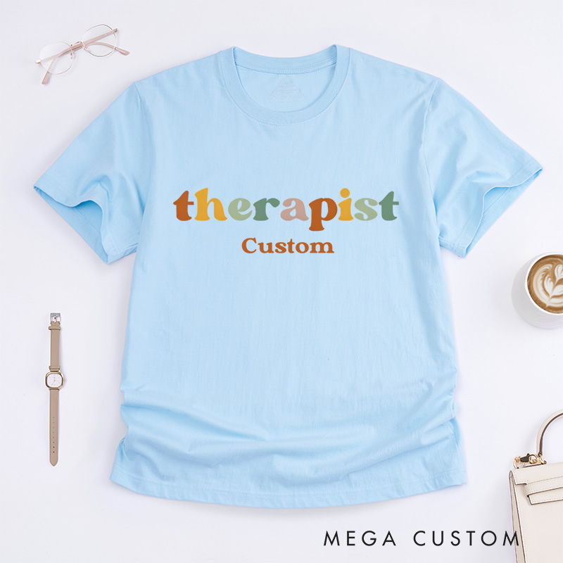 Personalized Colorful Positive Mental Health Advocacy Support T-shirt