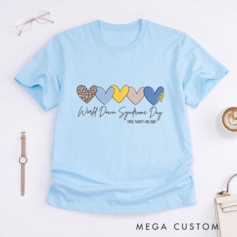 Personalized Down Syndrome T-Shirt World Down Syndrome Awareness Gift