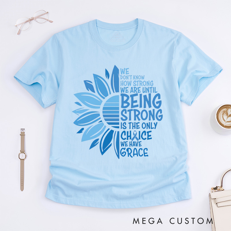 Personalized Cancer Ribbon T-Shirt Colon Cancer Awareness Gift Cancer Survivor Gift