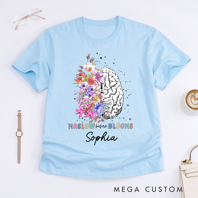 Personalized Maslow Before Bloom T-Shirt Autism Gift