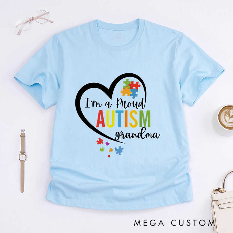 Personalized I'm a Proud Autism Family T-shirt Autism Gift