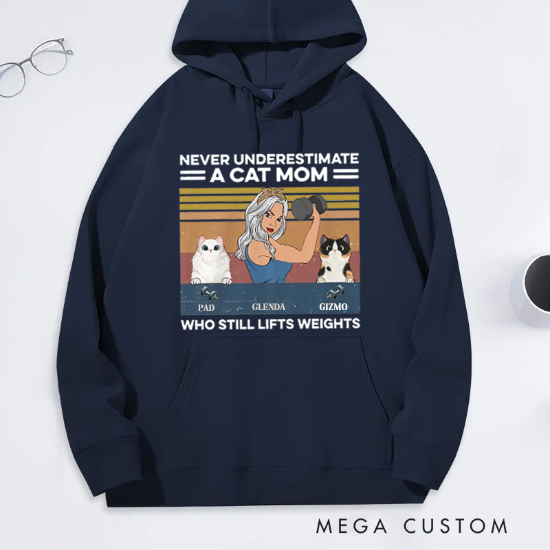 Personalized Fitness Classic Hoodies with I Like Lifting And My Cats for Fitness Enthusiasts Bodybuilders and Gym Lovers