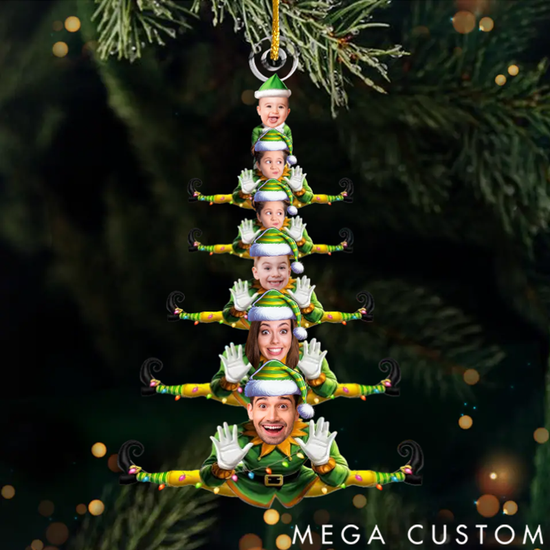 Personalized Christmas Ornament with Photo Acrylic Ornament Personalized Christmas Gifts for Family