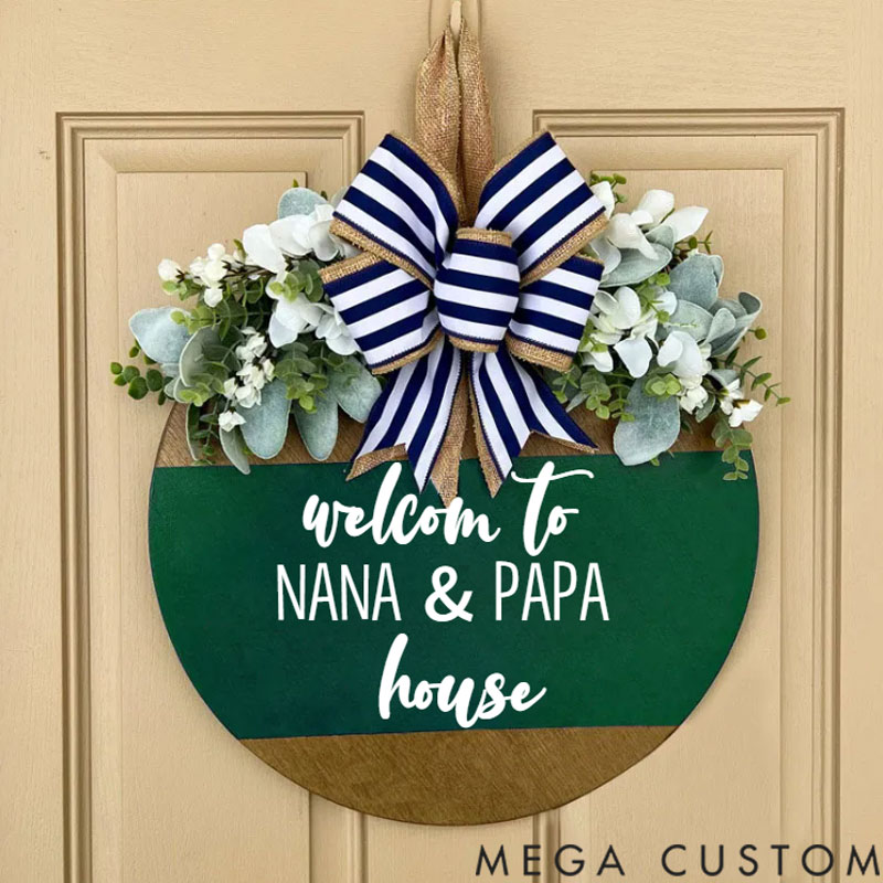 Personilzed Front Door Decor Welcome to Home Sign for Family