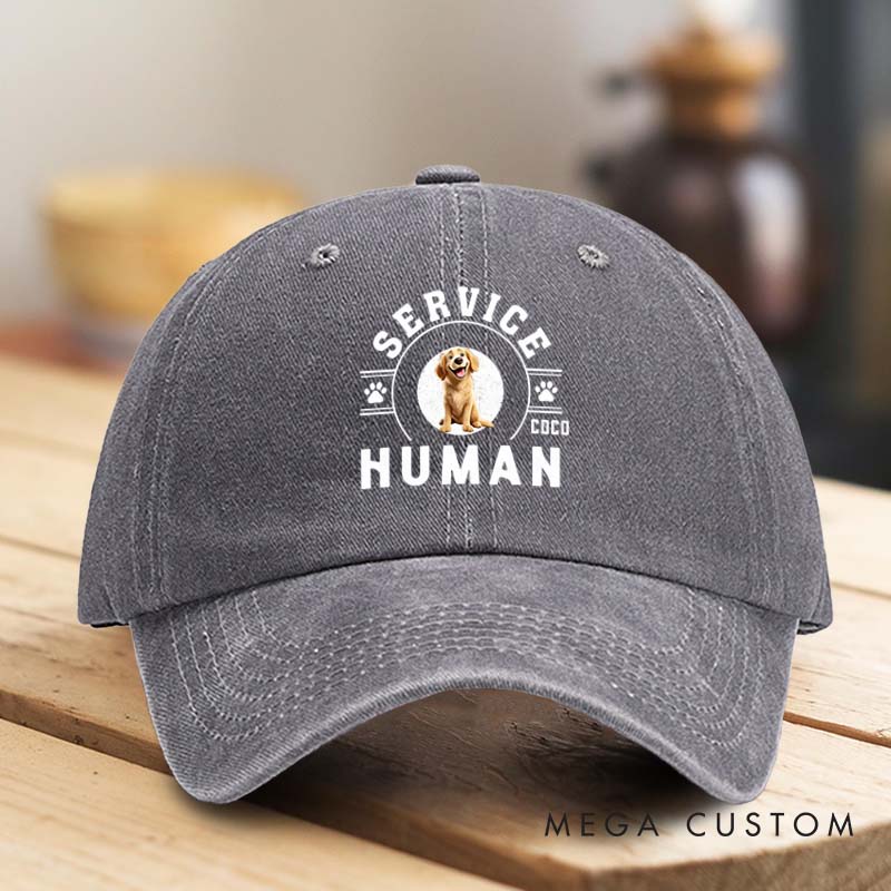 Personalized Dog Lover Service Human do Not Washed Cap