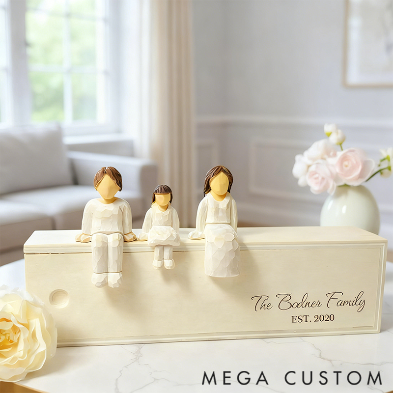 [Copy]Personalised Choose Your Own Family Combination Metal Sculpture Figurines - Anniversary, Christmas, Fathers Day and Mothers Day Gift Idea