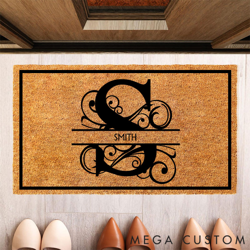 Personalized Doormat Monogram Family Name for Family