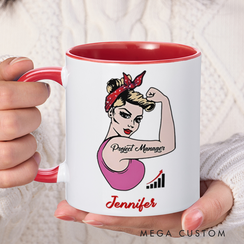 Personalized Farewell Mug with Project Manager Design Heartfelt Gift for Coworkers