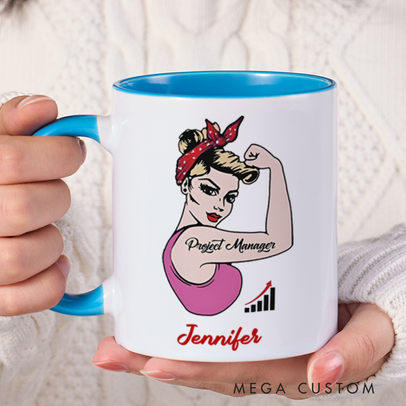 Personalized Farewell Mug with Project Manager Design Heartfelt Gift for Coworkers