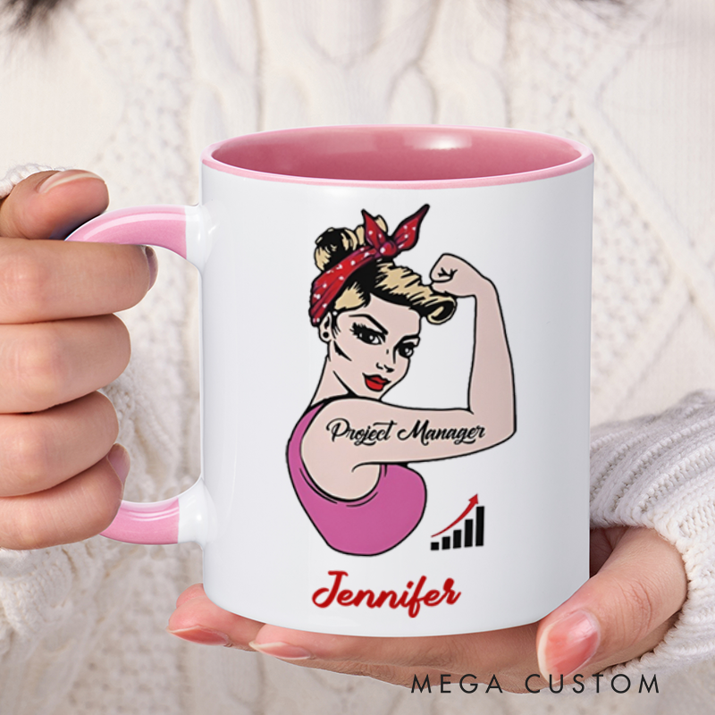 Personalized Farewell Mug with Project Manager Design Heartfelt Gift for Coworkers