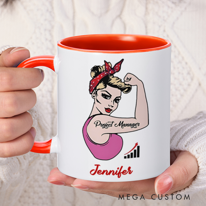 Personalized Farewell Mug with Project Manager Design Heartfelt Gift for Coworkers