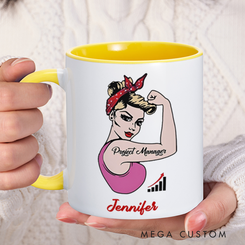 Personalized Farewell Mug with Project Manager Design Heartfelt Gift for Coworkers