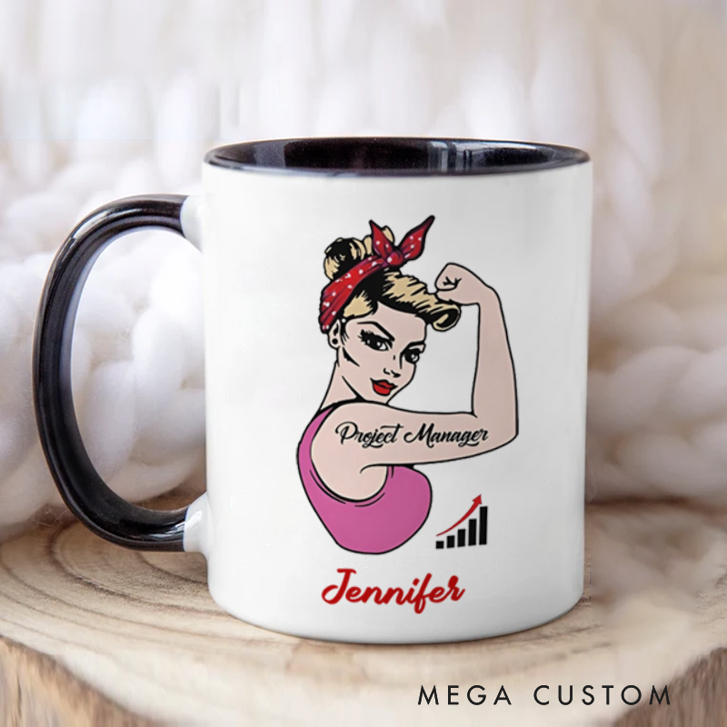 Personalized Farewell Mug with Project Manager Design Heartfelt Gift for Coworkers