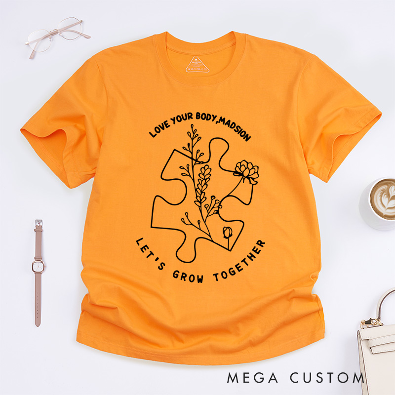 Personalized Autism Puzzle T-Shirt Autism Mom Gift Support Gift