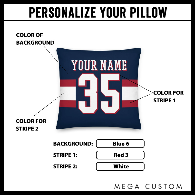 Personalized American Football and Rugby Throw Pillow with Custom Name and Number for a Stylish and Unique Look