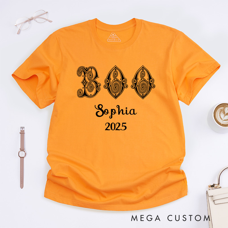 Personalized Ornate Boo Halloween T-Shirt Perfect for Fun and Whimsical Halloween Celebrations T-Shirt