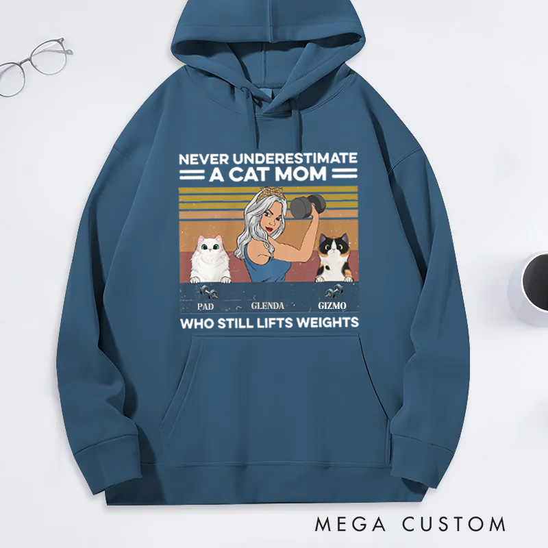 Personalized Fitness Classic Hoodies with I Like Lifting And My Cats for Fitness Enthusiasts Bodybuilders and Gym Lovers
