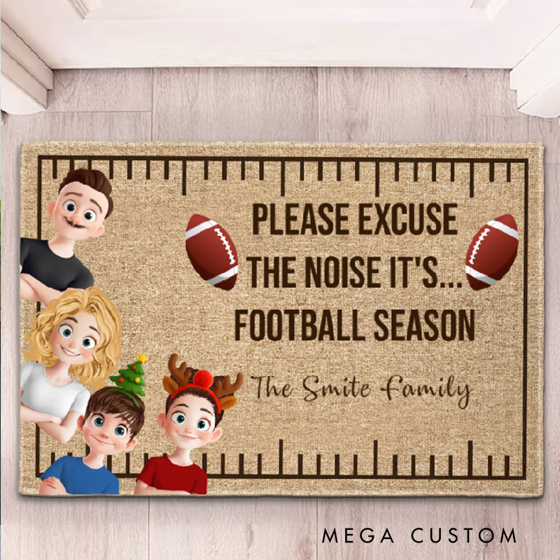 Personalized American Football Home Doormat Custom ,It's Football Season