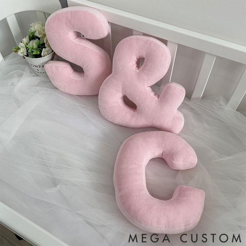 Personalized Graphic 3D Print Pillows Letter Shape Pillows Decor Christmas Gifts for Family