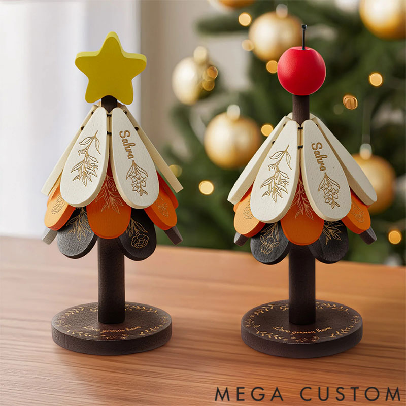 Personalized Trivet Tree Grandma's Garden Engraved Birth Flower Gift for Grandma