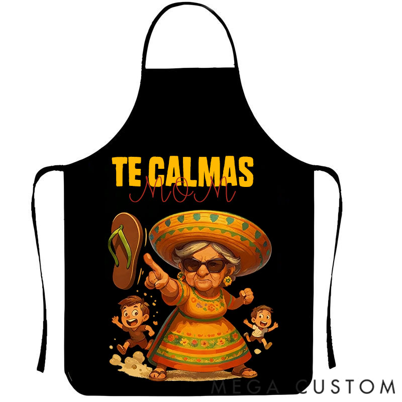 Personalized Fun Cartoon Character Printed Apron – a Hilarious Gift for Mom