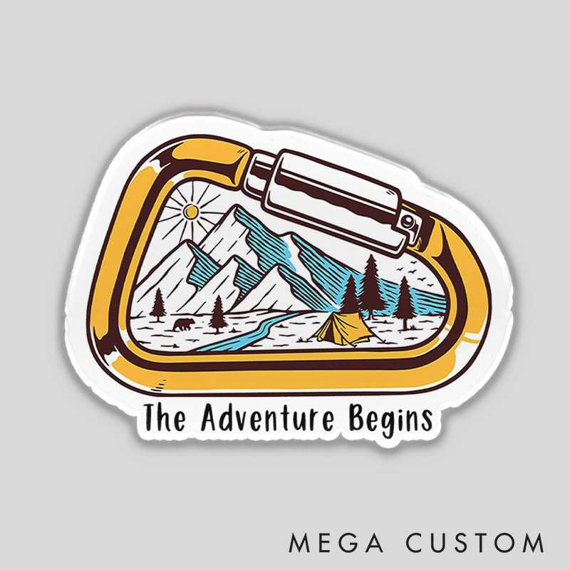 Personalized Carabiner Hiking Refrigerator Magnets Adventure Hiking Camping Mountain Magnets for Nature Traveling Outdoors Lover Gift