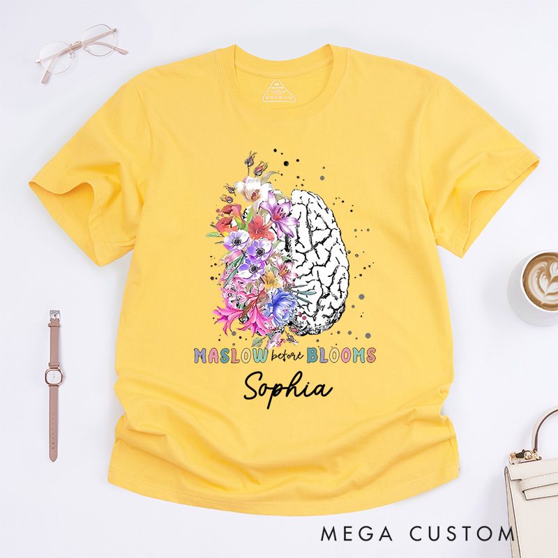 Personalized Maslow Before Bloom T-Shirt Autism Gift