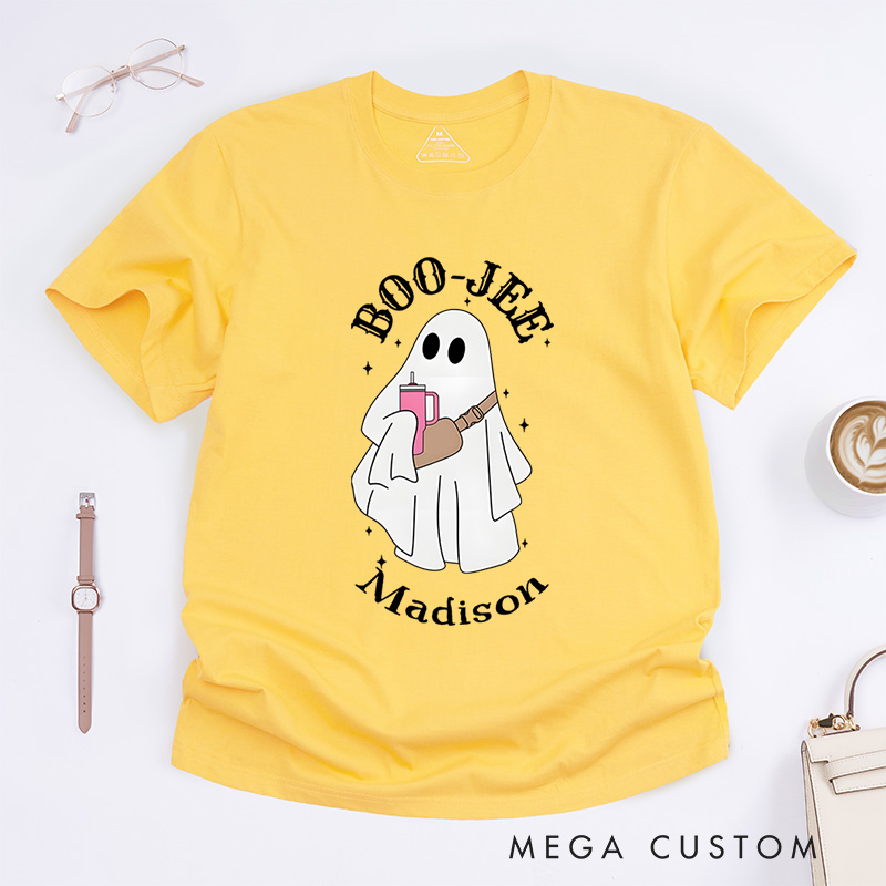 Personalized Boo Jee Halloween T-Shirt Perfect for Stylish and Fun Seasonal Celebrations T-Shirt