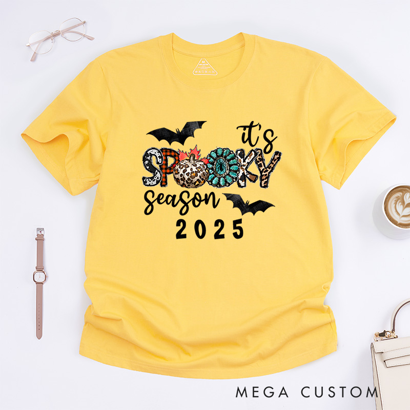 Personalized It's Spooky Season Halloween T-Shirt Perfect for Celebrating the Festive Spirit T-Shirt