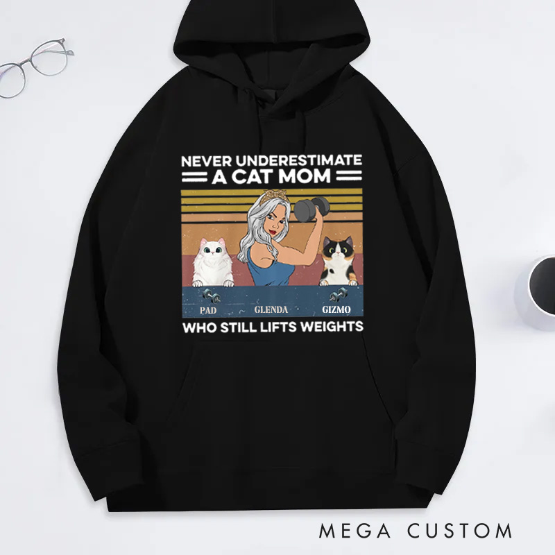 Personalized Fitness Classic Hoodies with I Like Lifting And My Cats for Fitness Enthusiasts Bodybuilders and Gym Lovers