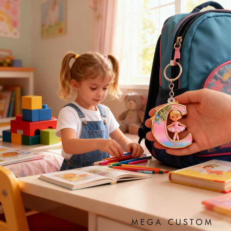 Personalized Ballet Dancer Acrylic Keychain with Your Own Name Hair Color Gift for Girls for Dance Lovers for Birthday Christmas Holiday Unique Presents
