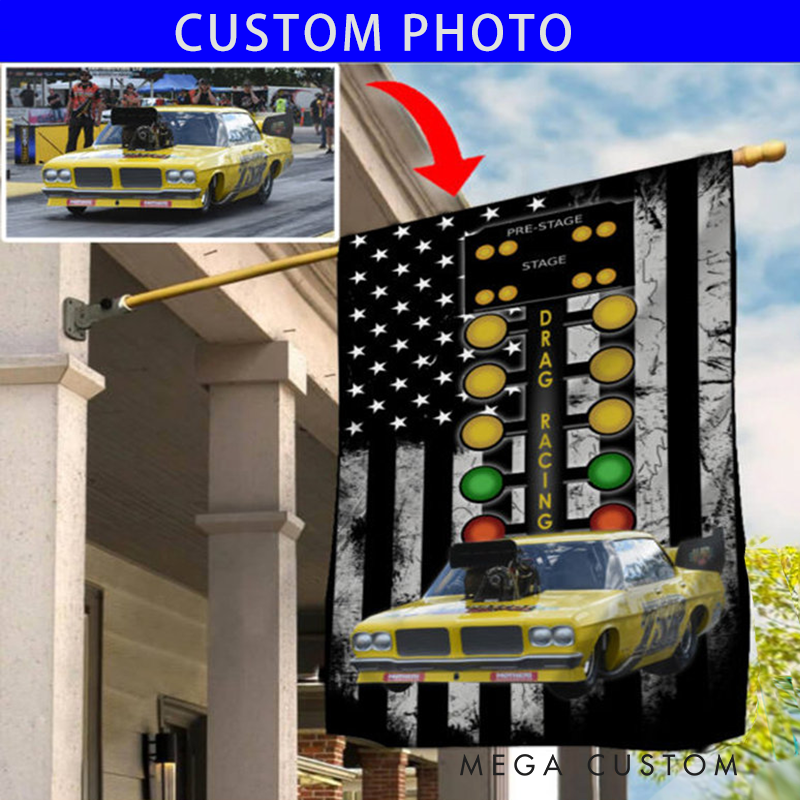 Personalized Drg Racing Flag Custom Photo Flag Unique Decoration Flag for Racer and Racing Lovers