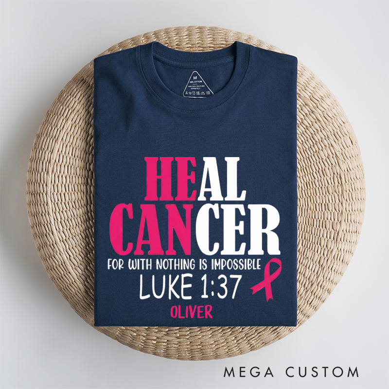 Personalized Breast Cancer Awareness T-Shirt Wife Mom Fighter Cancer Gift