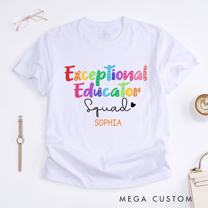 Personalized Exceptional Educator T-Shirt Autism Awareness Gift