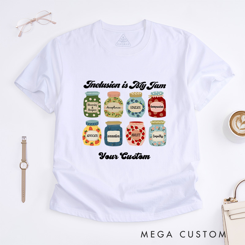 Personalized Inclusion Is My Jam Special Education Autism Awareness T-Shirt