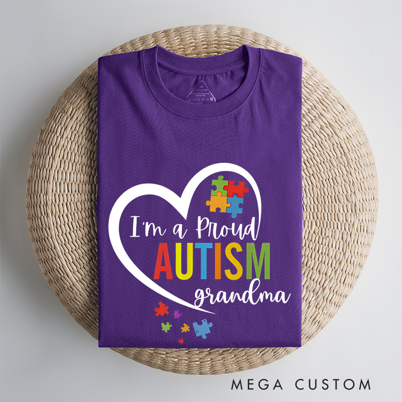 Personalized I'm a Proud Autism Family T-shirt Autism Gift