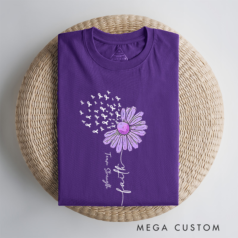 Personalized Alzheimer Fighter Flower T-Shirt  Alzheimers Gift Caring for patients with diseases