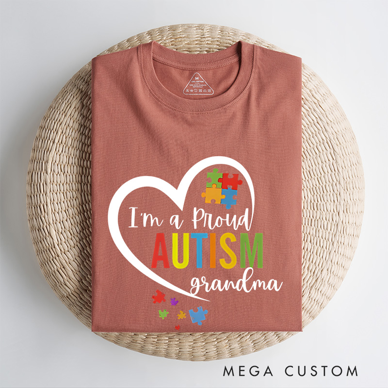 Personalized I'm a Proud Autism Family T-shirt Autism Gift
