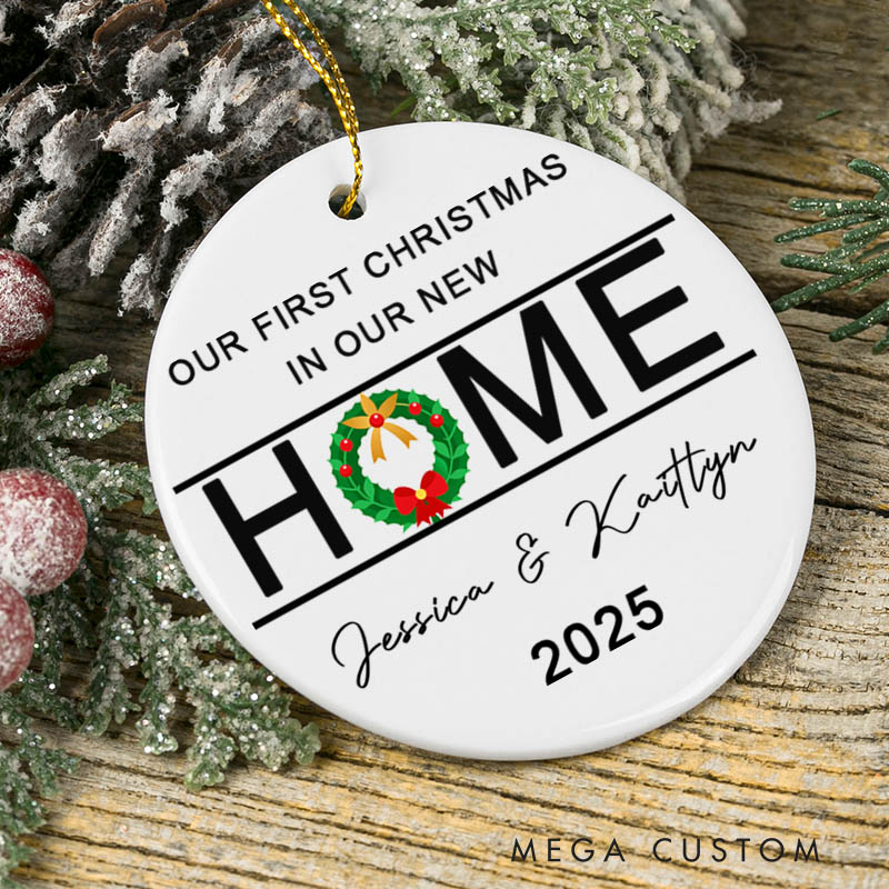 Personalized First Christmas New Home Ornament 2025 New Home Ornament New Home Gifts New Home Owners Gift Idea Housewarming Gift for Women