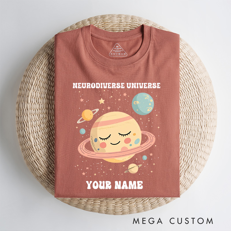 Personalized Neurodiverse Universe T-Shirt Autism Awareness Gifts