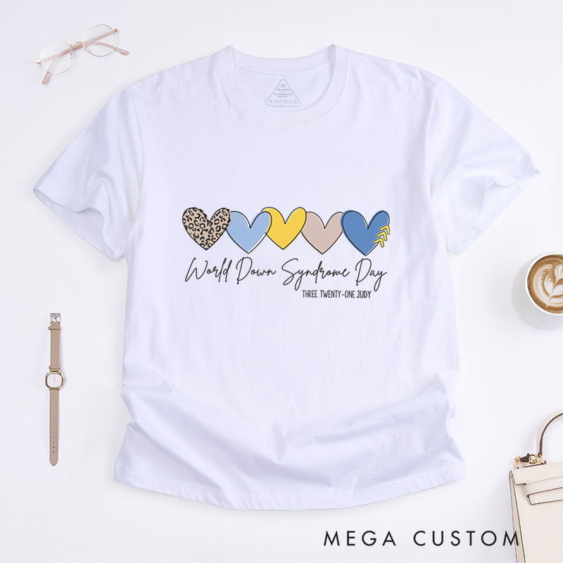 Personalized Down Syndrome T-Shirt World Down Syndrome Awareness Gift