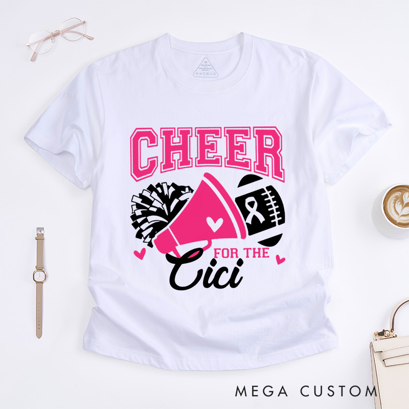 Personalized Cheer for the Cure T-Shirt Inspirational Gift for Women Who Have Triumphed 
