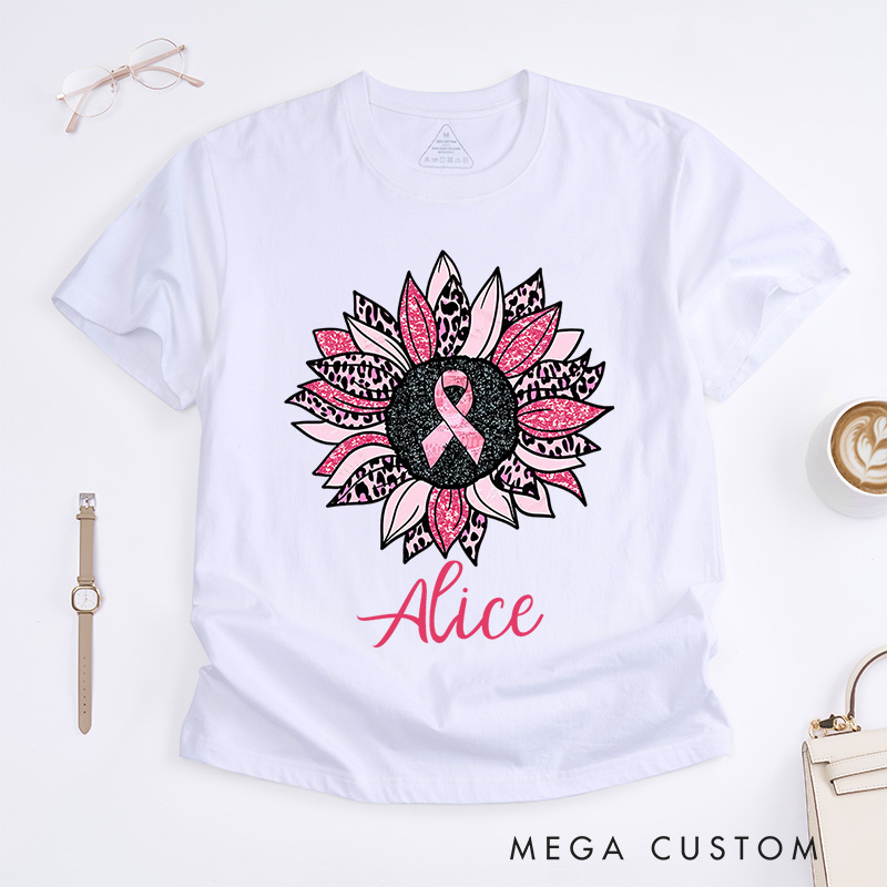 Personalized Breast Cancer Awareness T-Shirt Cancer Awareness Month Gift