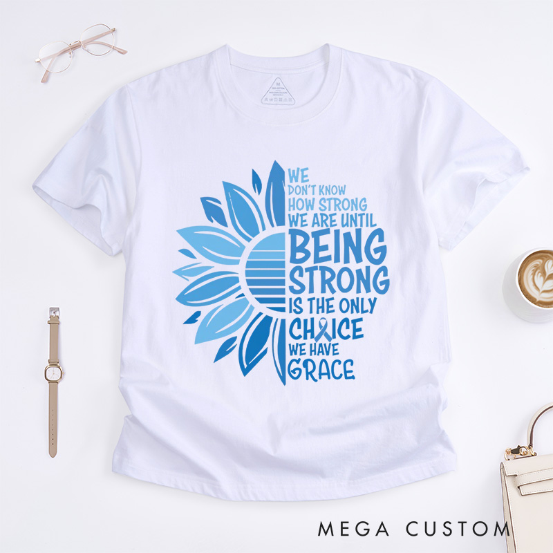 Personalized Cancer Ribbon T-Shirt Colon Cancer Awareness Gift Cancer Survivor Gift