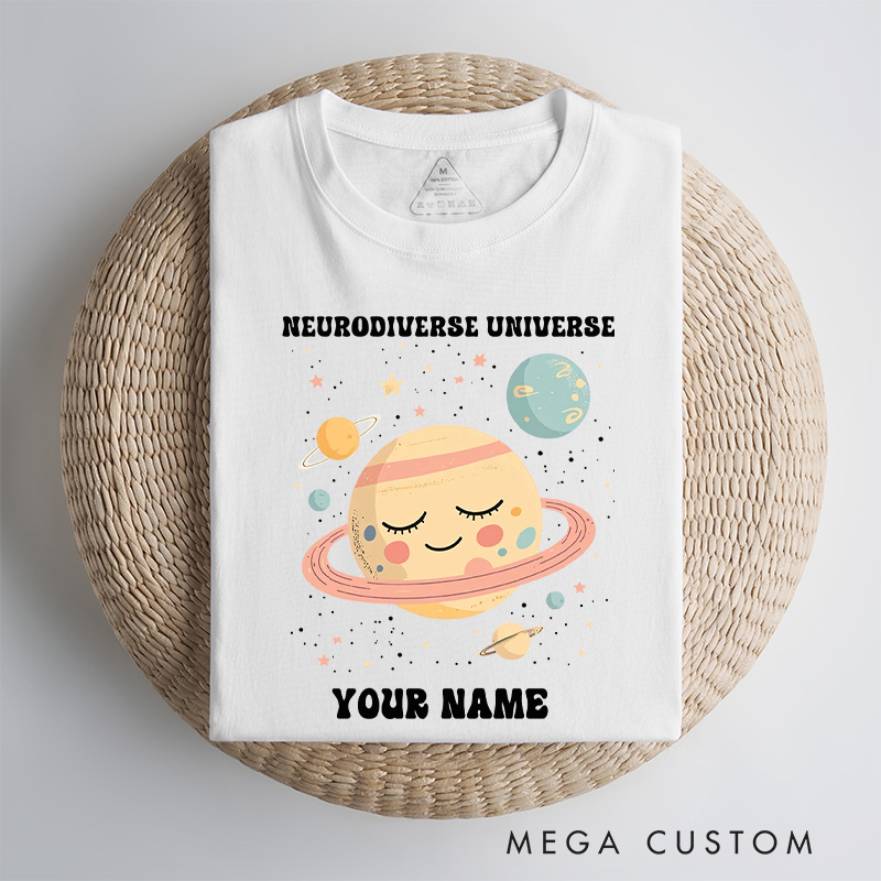 Personalized Neurodiverse Universe T-Shirt Autism Awareness Gifts