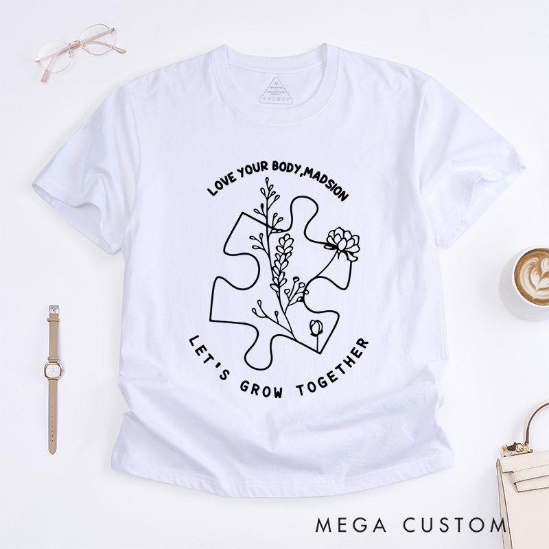 Personalized Autism Puzzle T-Shirt Autism Mom Gift Support Gift